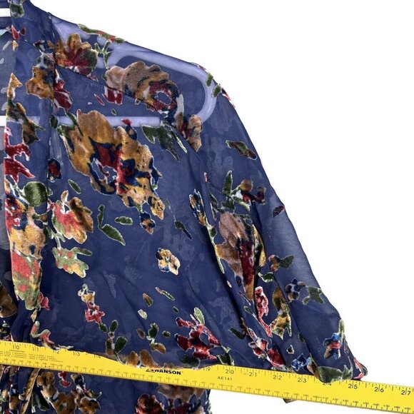 Velvet Burnout Floral Sheer Kimono Top Women S Artsy Boho Whimsigoth FairyGrunge - Picture 11 of 16